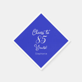 Royal Blue viert 85 jaar 85ste verjaardag Servet