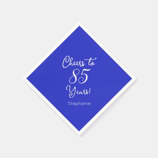 Royal Blue viert 85 jaar 85ste verjaardag Servet (Hoek)