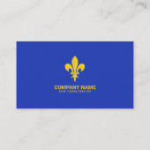 Royal Blue Visitekaartje met Gold Fleur de Lis (Achterkant)