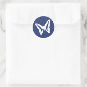 Royal Blue Vlinder Envelop Sticker Seal (Tas)