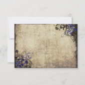 Royal Blue Vlinder RSVP Kaartje (Achterkant)