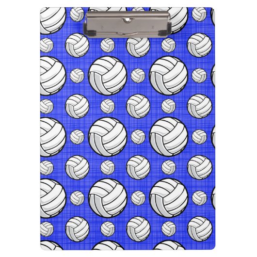 Royal Blue Volleybal Patroon Klembord (Voorkant)