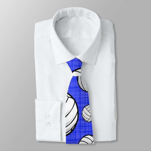 Royal Blue Volleybal Patroon Stropdas (Gebonden)