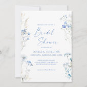 Royal Blue Vrijgezellenfeest Blue Garden Flower Kaart (Voorkant)