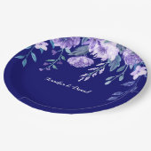 Royal Blue waterverf bloemen Papieren Borden Papieren Bordje (Gekanteld)