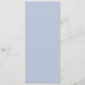 Royal Blue Waterverf Bloemenbruiloft Menu Kaart (Achterkant)