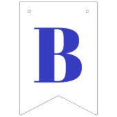 Royal Blue Waterverf Floral Vrijgezellenfeest Vlaggetjes (Tweede vlag)