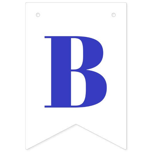 Royal Blue Waterverf Floral Vrijgezellenfeest Vlaggetjes (Tweede vlag)