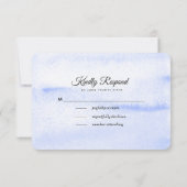 Royal Blue Waterverf Floral Wedding RSVP Kaarten (Achterkant)