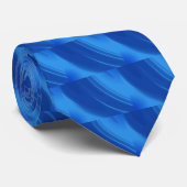 Royal Blue Waves Stropdas (Opgerold)