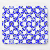 royal blue wavy lines geometrisch mesh muismat (Voorkant)