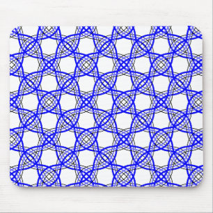 royal blue wavy lines geometrisch mesh muismat