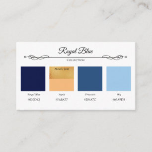 Royal Blue Wedding Collectie Color Swatch Kaart