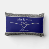 Royal Blue Wedding Favor Kussen (Achterkant)