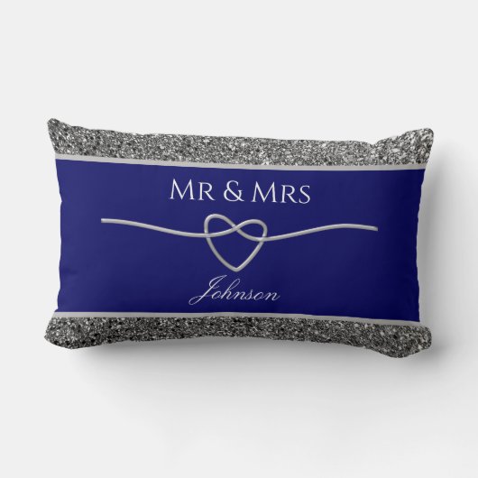 Royal Blue Wedding Favor Kussen (Achterkant)