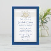 Royal Blue Wedding Invitations Kaart (Staand voorkant)