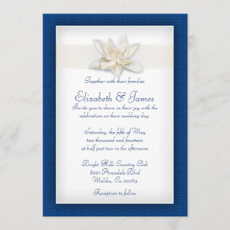Royal Blue Wedding Invitations Kaart