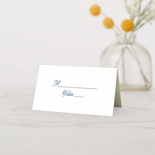 Royal Blue Wedding Plaatskaartje (Voorkant)