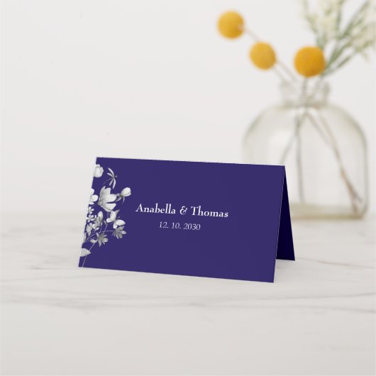 Royal Blue Wedding Place Card Plaatskaartje (Achterkant)