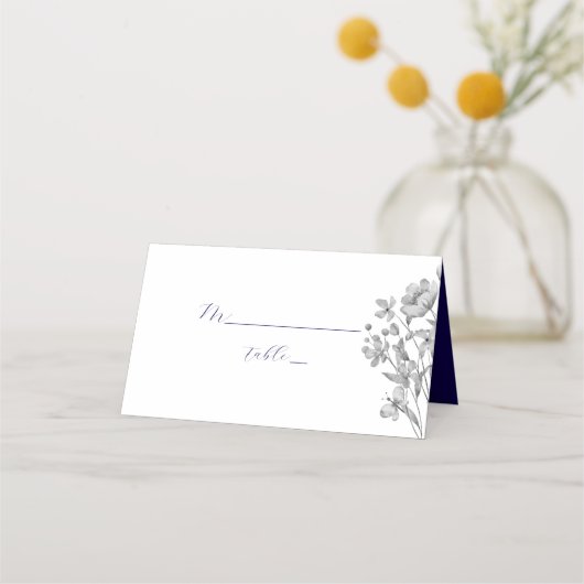 Royal Blue Wedding Place Card Plaatskaartje (Voorkant)