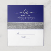 Royal Blue Wedding Place Card Plaatskaartje (Buitenkant ongevouwen)