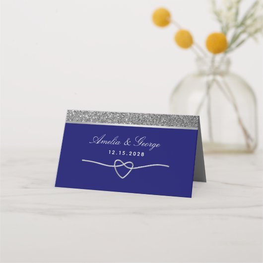 Royal Blue Wedding Place Card Plaatskaartje (Achterkant)