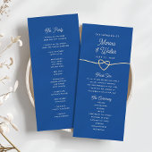Royal Blue Wedding Programme