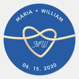 Royal Blue Wedding Ronde Sticker
