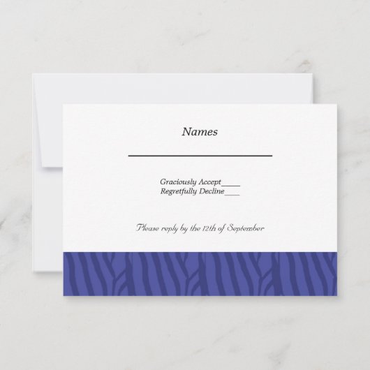 Royal Blue Wedding RSVP (Achterkant)