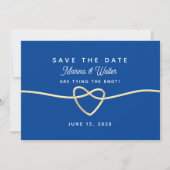 Royal Blue Wedding Save the Date (Voorkant)