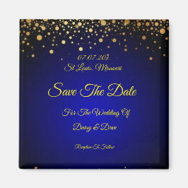 Royal Blue Wedding Save the Date Magnet