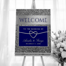 Royal Blue Wedding Welkomstbord Poster
