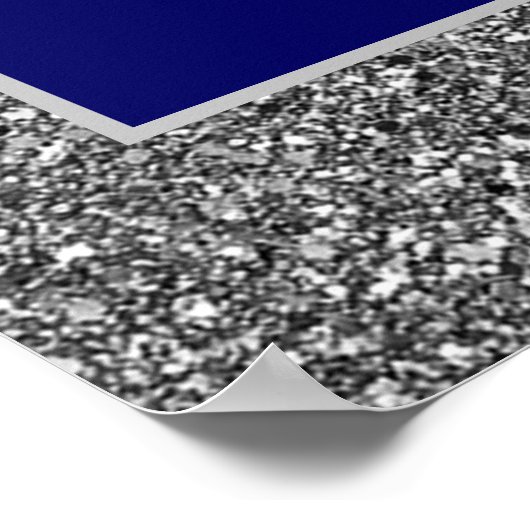 Royal Blue Wedding Welkomstbord Poster (Hoek)