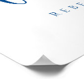 Royal Blue Welkom bij onze forever Wedding Sign Poster (Hoek)