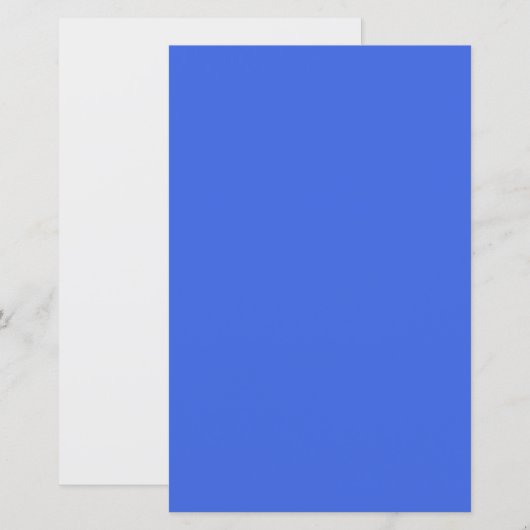 Royal Blue & White Custom Paper Sheet (Voorkant / Achterkant)
