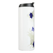 royal blue white floral greenery thermosbeker (Gedraaid links)
