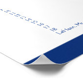 Royal Blue, White Floral Reception Seating Chart 2 Poster (Hoek)