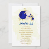 royal blue & white flower & gouden zeekaart kaart (Voorkant)