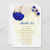 royal blue & white flower & gouden zeekaart kaart (Voorkant)