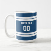 Royal Blue & White Football Team - Persoonlijk Koffiemok (Links)