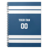 Royal Blue & White Football Team - Persoonlijk Notitieboek (Voorkant)