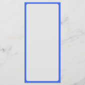 Royal Blue & White Menu met Rand –  (Achterkant)