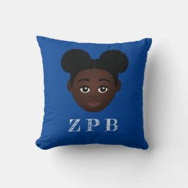 Royal Blue & White Message Sierkussen