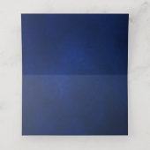 Royal Blue White Metallic Silver Floral Wedding Pl Plaatskaartje (Binnenkant ongevouwen)