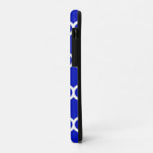 Royal Blue White Moroccan Quatrefoil Pattern #5 Case-Mate iPhone Case (Achterkant/links)