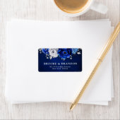 Royal Blue White Silver Metallic Floral Wedding La Etiket (Insitu)