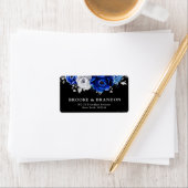 Royal Blue White Silver Metallic Floral Wedding La Etiket (Insitu)