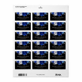 Royal Blue White Silver Metallic Floral Wedding La Etiket (Full Sheet)