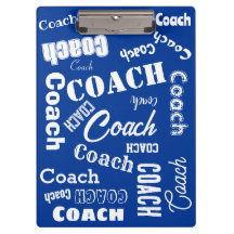 Royal Blue White Specialized Coach Gift Name Art