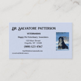 Royal Blue & white w/ photo or logo Business Card Visitekaartje